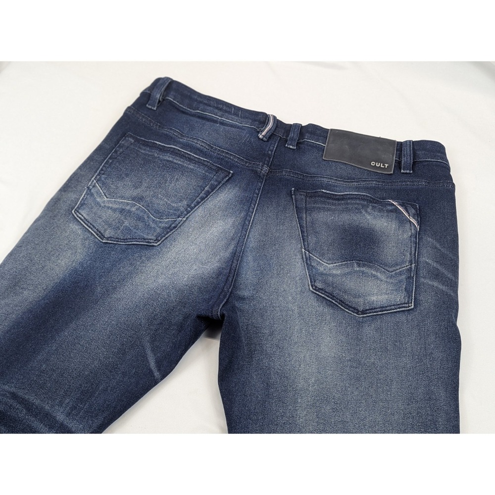 Cult of Individuality Vintage Heritage Jeans Mens 38x32 Punk Skinny‎ Dark Wash - Picture 3 of 14